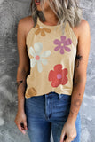 Khaki Floral Tank Top