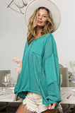 Jade French Tery Top