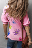 Floral Textured Puff Sleeve Top