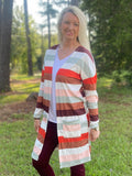 Stripe Cardigan with Pockets