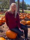 Wine Pullover Loose Hoodie