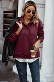 Wine Pullover Loose Hoodie