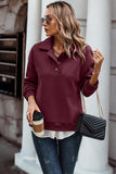 Wine Pullover Loose Hoodie