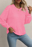 Rose Stripe Long Sleeve Top