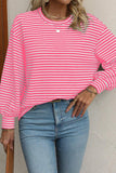 Rose Stripe Long Sleeve Top