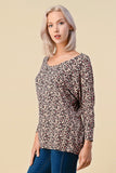 Neon Color Leopard Print Top