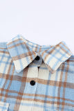 Sky Blue Plaid Shacket