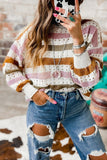 Leopard Print V-Neck Loose Top