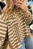 Stripe Checker Casual Top