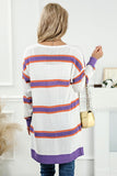 Purple and Orange Striped Cardigan