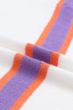 Purple and Orange Striped Cardigan