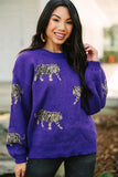 Purple Tiger Sweater