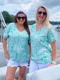 Green Animal Print Tunic