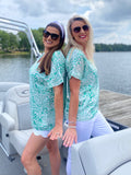Green Animal Print Tunic