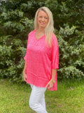 Hot Pink Leopard Tunic Top