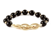 Black Gold Chain Bracelet