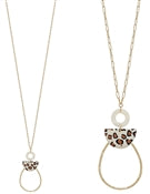 Teardrop Cheetah Clay Necklace