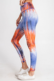 Orange & Blue Tie Dye Butter Leggings