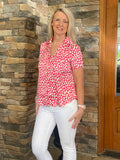 Leopard Print Satin Top