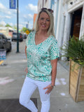 Green Animal Print Tunic