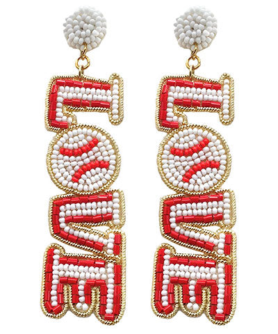 Love Baseball Earrings