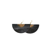 Leather Half Moon Earrings